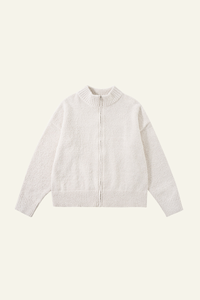 Women's Streetwear Old Money Stand-collar Sweater Jacket