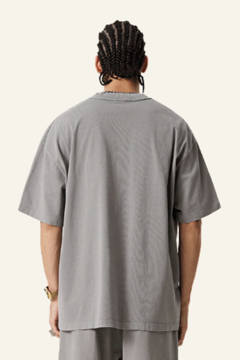 Men's Cotton Streetwear Washed T-Shirt