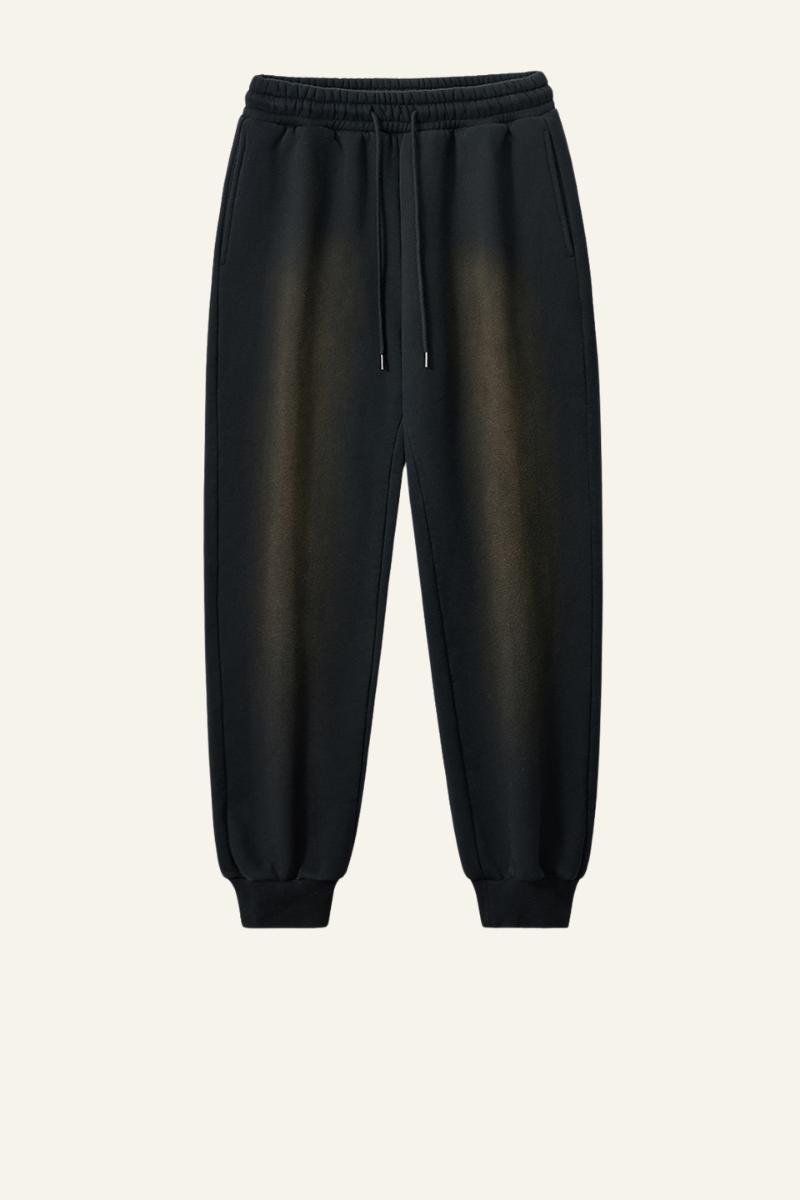 Men's  Streetwear Washed Fleece-Lined Gradient Cuffed Pants
