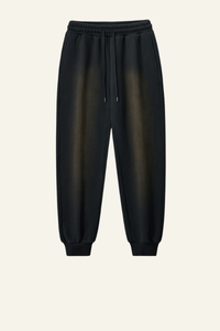 Men's  Streetwear Washed Fleece-Lined Gradient Cuffed Pants