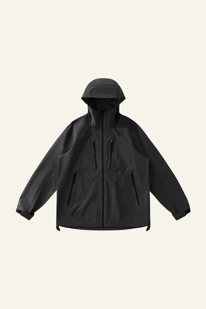 Men's Streetwear Color Block Outdoor Water-Resistant Jacket