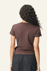 Women's Straight-shouldered spicy short-sleeved T-shirt