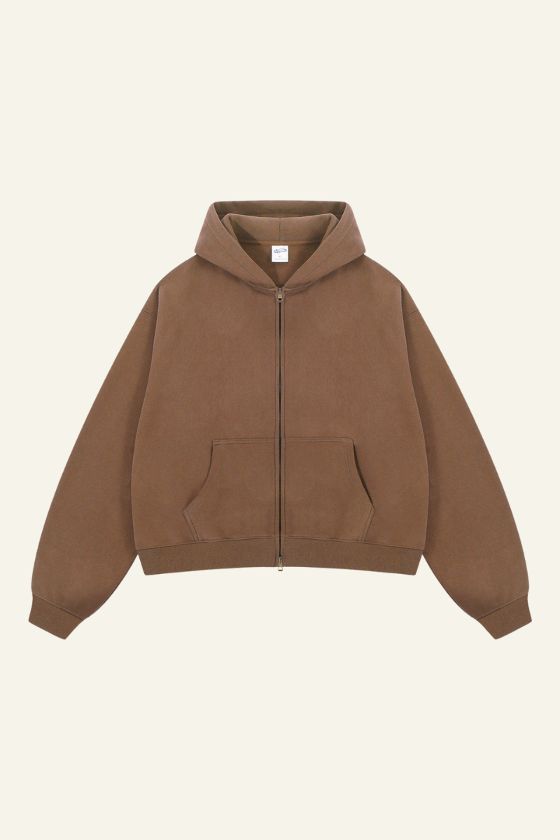 Women's Streetwear Two-Way Zipper Hooded Jacket