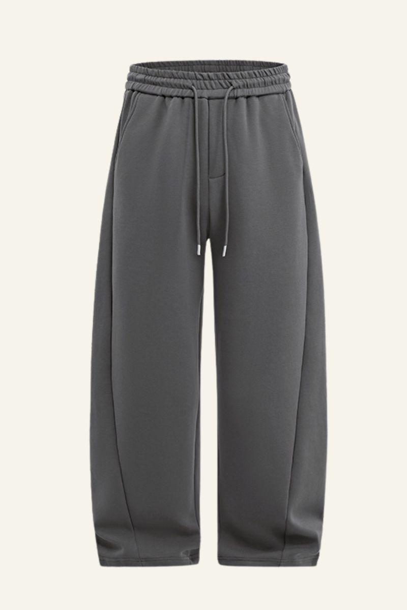 Men's Streetwear Drawstring Straight-Leg Pants