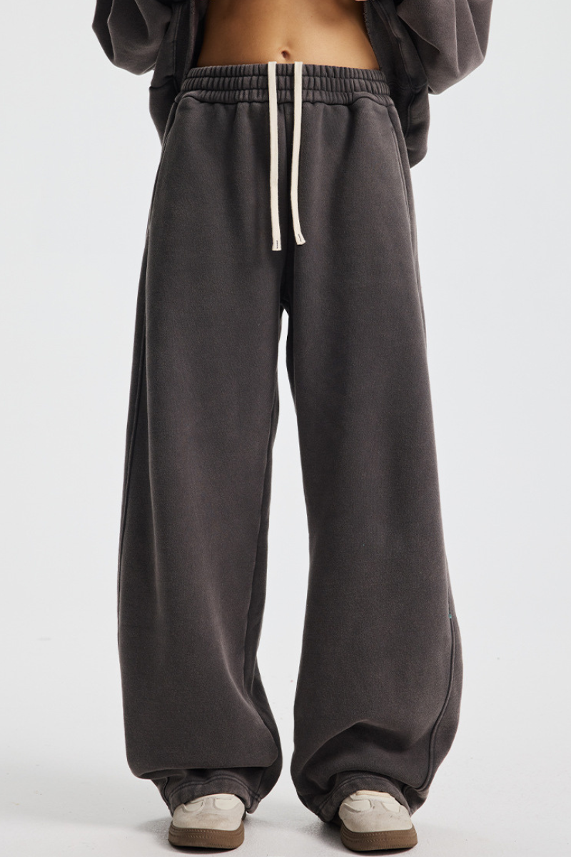 Men's Streetwea Distressed Curved-Blade Sweatpants