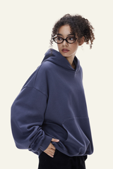 Women's  Streetwear Short Curved-Hem  Hoodie