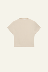 Women's Streetwear  High-neck Slim  Dopamine  T-shirt