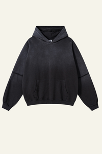 Men's Cotton Vintage Faux-Two-Piece Hoodie.