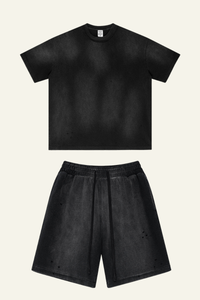 Men's Streetwear Cotton Set:Sleeveless T-shirt And Short