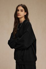 Women's Streetwear Relaxed Drop-Shoulder Solid Pullover