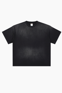 Men's Summer Cotton Washed Spray Fade Oversized Tee