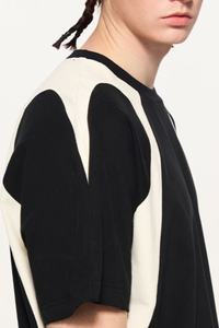 Men's Summer 230g Cotton Colorblock Raglan Loose Crew Tee