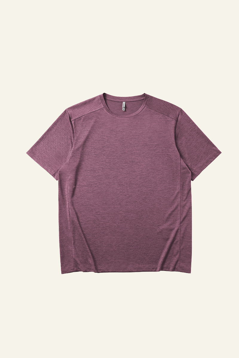 Unisex Round Neck Drape Sleeve Loose Fit T-shirt