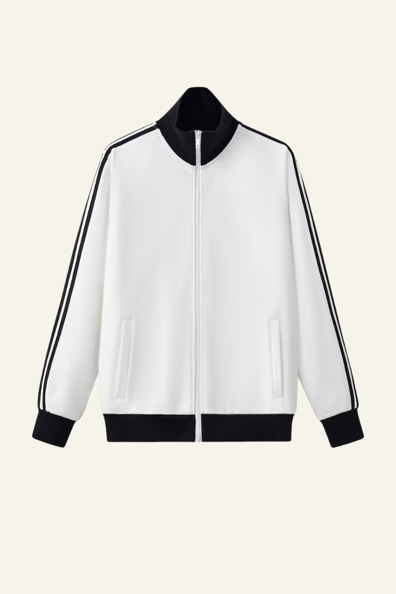 Men's Streetwear Vintage Stand-Collar Side-Striped Jacket