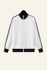 Men's Streetwear Vintage Stand-Collar Side-Striped Jacket