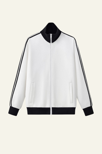 Men's Streetwear Vintage Stand-Collar Side-Striped Jacket