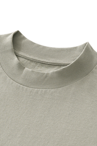 Men's Retro Cotton Drop-Shoulder Solid T-shirt