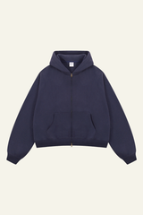 Women's Streetwear Two-Way Zipper Hooded Jacket