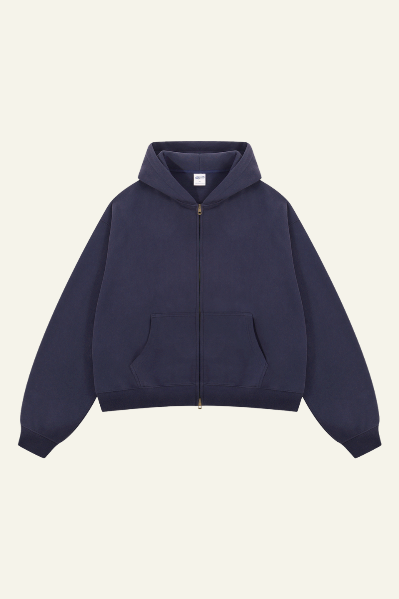 Women's Streetwear Two-Way Zipper Hooded Jacket