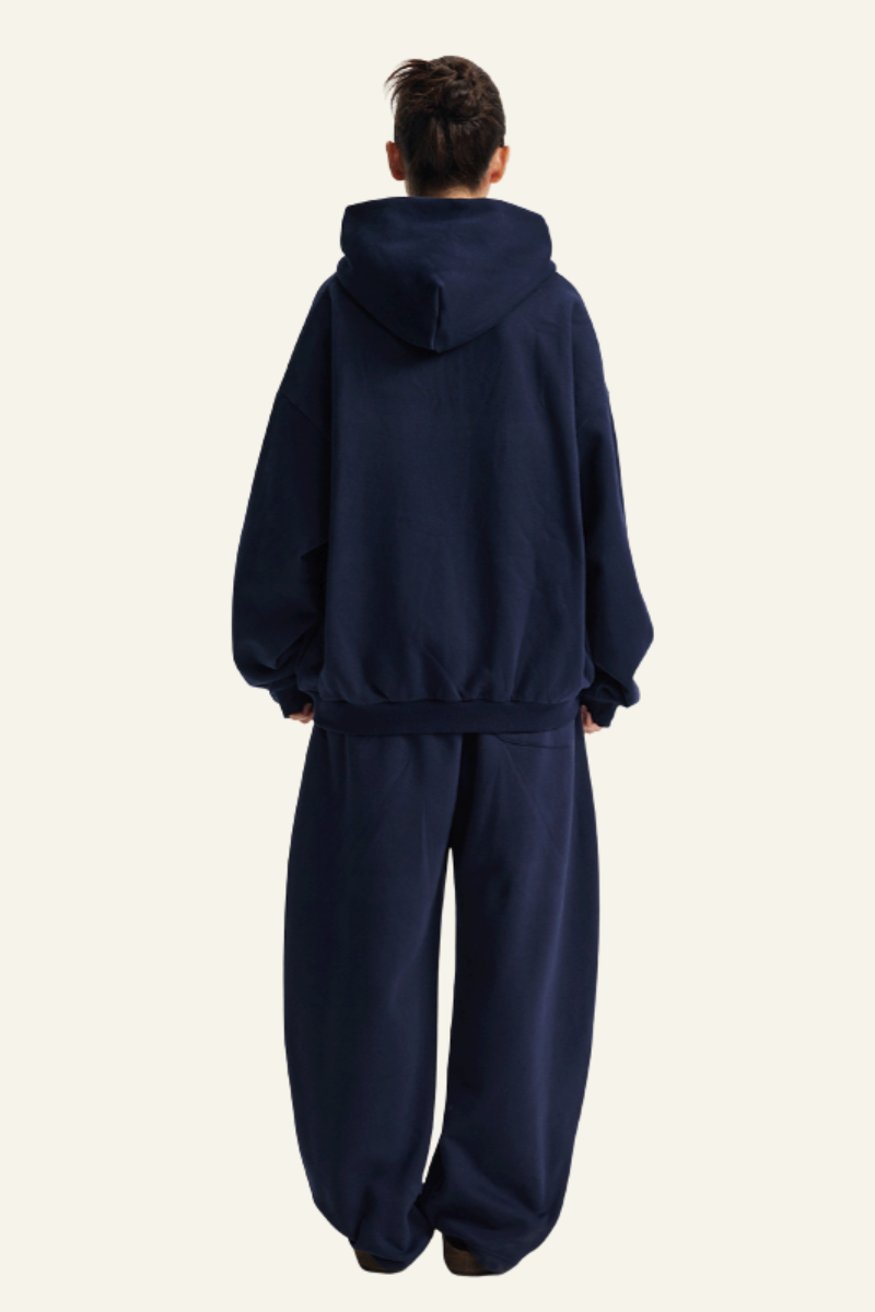Women's Set:Fleece-lined Zipper Jacket & Curved-blade Pants