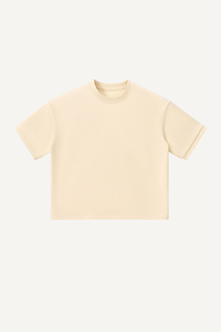 Women's 280g Cropped Oversized Terry Cuff Crewneck Tee