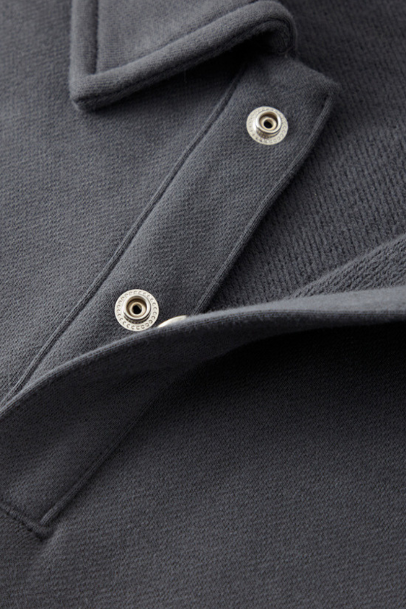Men's Streetwear Polo Collar  Sweatshirt