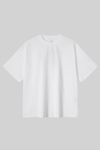 Men's Summer 220g Ribbed Crewneck Solid Set-in Quick Dry Tee