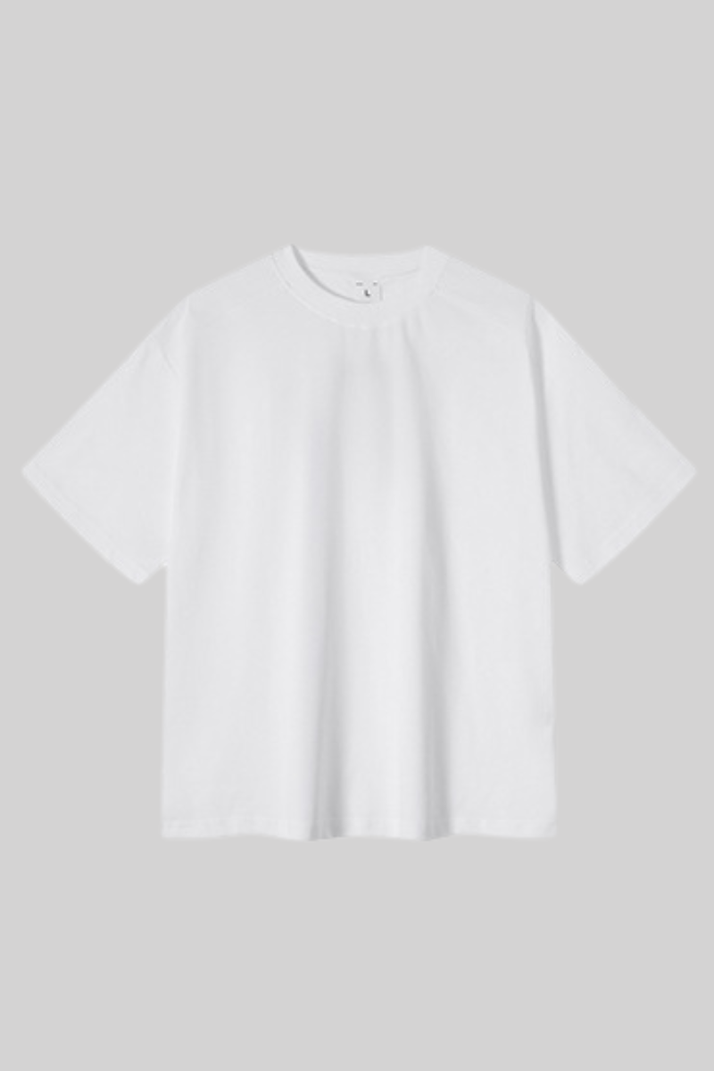 Men's Summer 220g Ribbed Crewneck Solid Set-in Quick Dry Tee
