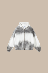 Women's Cotton Gradient-Dyed Vintage  Full-Zip Hooded Jacket