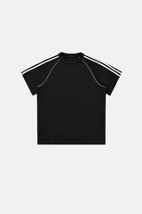 Women's Cotton Streetwear Color-blocked Patchwork T-shirt