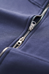 Men's  Streetwear Curved-Sleeve Boxy Hooded Jacket