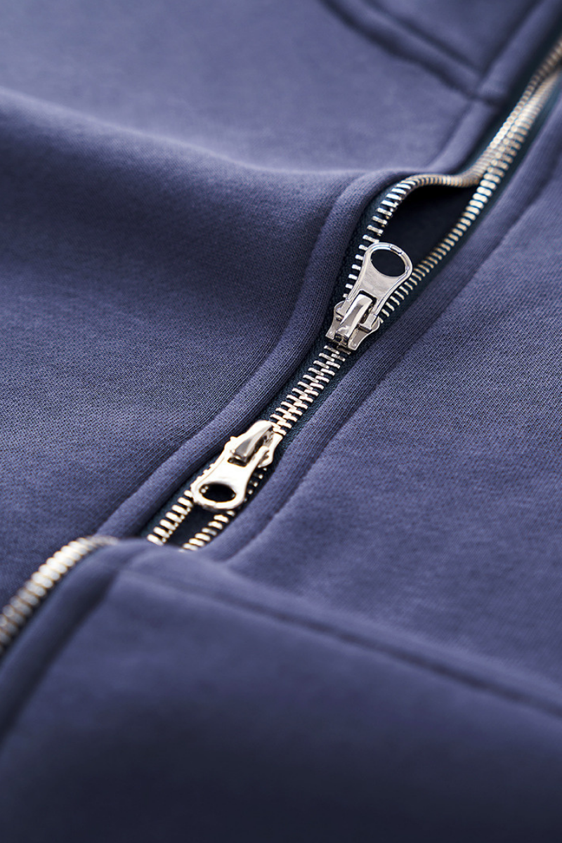 Men's  Streetwear Curved-Sleeve Boxy Hooded Jacket