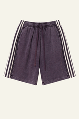 Men's Cotton Streetwear Washed Three side stripes Shorts