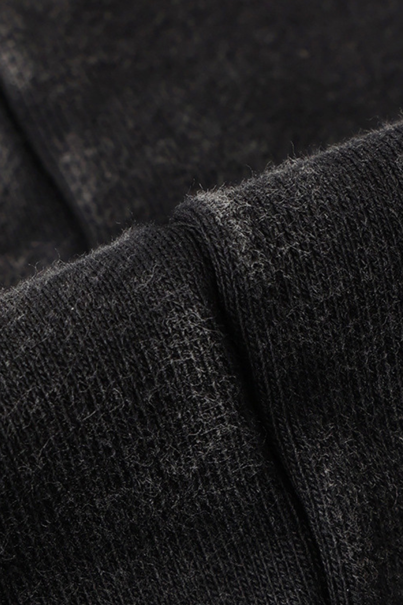 Men's Cotton Streetwear Washed Worn-Out Curved-Blade Pants