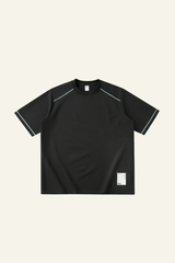 Men's Streetwear Color-Blocked Stripe Sport T-shirt