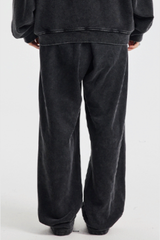 Men's Cotton  Streetwear Washed Distressed Wide Leg Pants