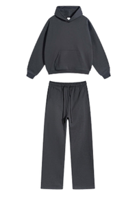 Women's Fall Winter 430g Terry Drawstring Hoodie Set