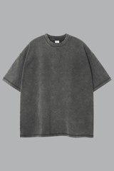 Men's Summer 275g Washed Batik Oversized Small Neck Tee