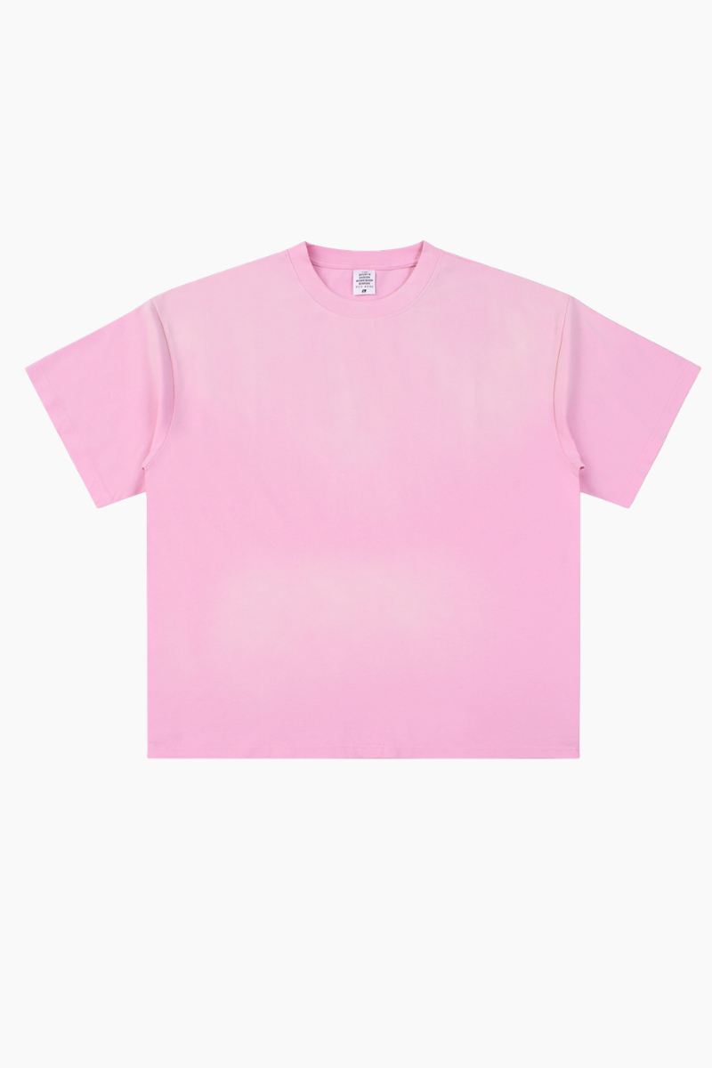 Men's Summer Cotton Washed Spray Fade Oversized Tee