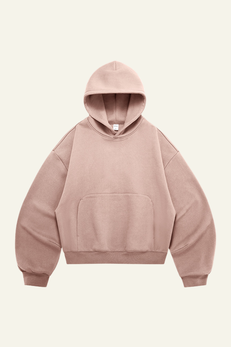 Men's Streetwear Short Curved-Hem  Hoodie