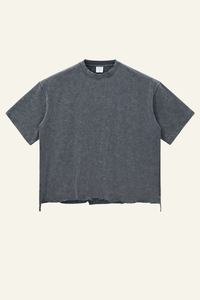 Men's Cotton Frayed Streetwear Washed T-Shirt