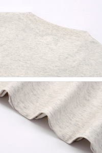 Men's Summer 260g Solid Cotton Loose Cuffed Tee