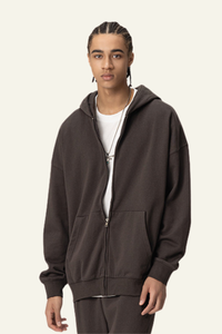 Men's Streetwear Full Zipper Hooded Jacket