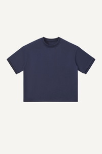 Men's 280g Cropped Oversized Crewneck Terry Cuff Vintage Tee