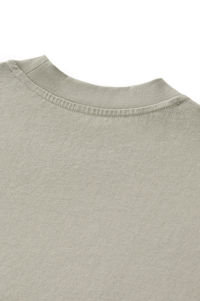 Women's Retro Cotton Drop-Shoulder Solid T-shirt