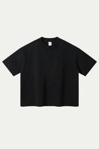Women's 305g Cotton Colorblock Knit Boxy Crewneck Tee