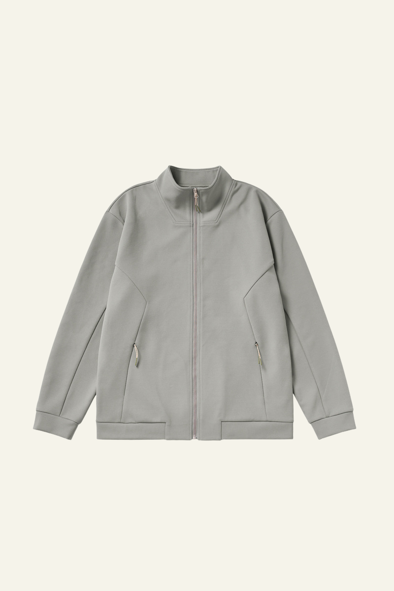 Men's Streetwear Stand Collar Full-Zipper Jacket