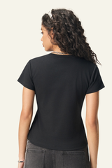 Women's Straight-shouldered spicy short-sleeved T-shirt