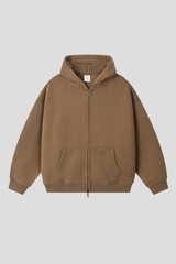 Women's Fall Winter 360g Washed Batik Fleece Loose Hoodie
