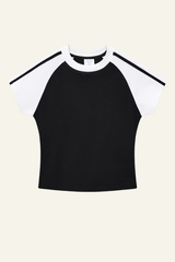 Women's Vintage Color Block Slim T-shirt